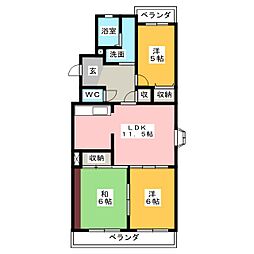 メゾン・ド・飯田 3LDKの間取図画像