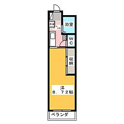 ボナール24 1Kの間取図画像