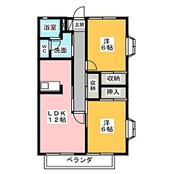 グランサム宮島 2LDKの間取図画像