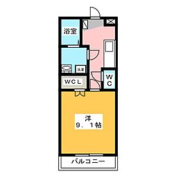 ルパーブ永田町 1Kの間取図画像