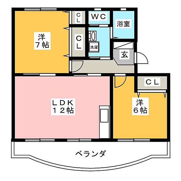 渡辺ハイツ ｜静岡県富士宮市小泉(賃貸マンション2LDK・3階・54.09㎡)の写真 その2