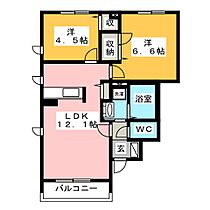 ドルチェ三園平Ｂ  ｜ 静岡県富士宮市三園平（賃貸アパート2LDK・1階・51.64㎡） その2