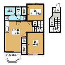 レールサイドS  ｜ 静岡県富士宮市小泉（賃貸アパート2LDK・2階・58.53㎡） その2