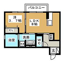 カーサ・ステラ  ｜ 静岡県富士宮市貴船町（賃貸アパート1LDK・1階・34.76㎡） その2