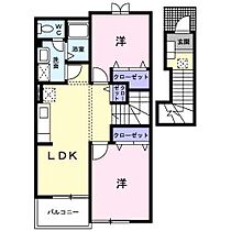 プリムローズ  ｜ 静岡県富士宮市大中里（賃貸アパート2LDK・2階・52.67㎡） その2