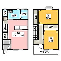 ウッディー若の宮  ｜ 静岡県富士宮市若の宮町（賃貸テラスハウス2LDK・1階・61.97㎡） その2