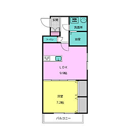 ヴィガラス7 4階1LDKの間取り