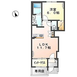 グランカーサ カメリア 1LDKの間取図画像