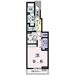 サイレンスC ワンルームの間取図画像