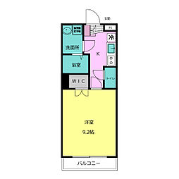 ヴィガラス7 1Kの間取図画像