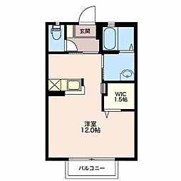 ライフコーポB ワンルームの間取図画像