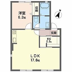 アランドール 1LDKの間取図画像