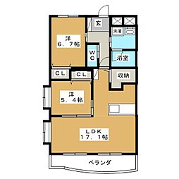 間取図画像 2LDK