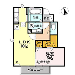 クロスFK 1LDKの間取図画像