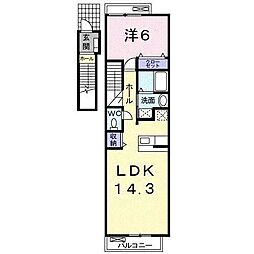 サンリットメゾン 1LDKの間取図画像