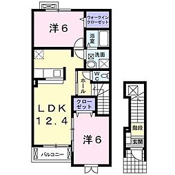 ドリーム2 2LDKの間取図画像