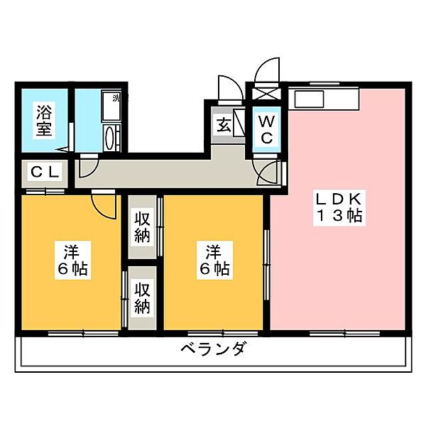 ロイヤルマンションII ｜静岡県磐田市見付(賃貸マンション2LDK・3階・59.48㎡)の写真 その2