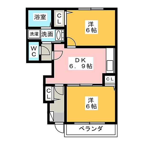 カーサ・プラテリーアＲ ｜静岡県袋井市浅名(賃貸アパート2DK・1階・46.22㎡)の写真 その2
