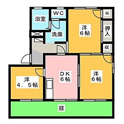 フレグランストヨダA 3DKの間取図画像