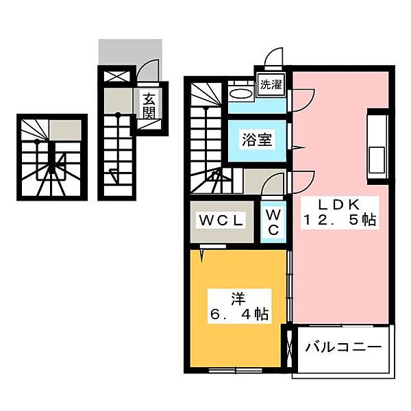 イマーノ ｜静岡県磐田市新貝(賃貸アパート1LDK・3階・42.62㎡)の写真 その2