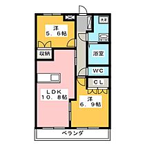 アリビオ  ｜ 静岡県磐田市二之宮（賃貸マンション2LDK・2階・54.00㎡） その2