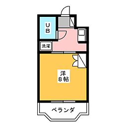 エステート・エンゼル 1Kの間取図画像