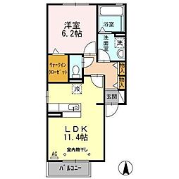 グランシェモア 1LDKの間取図画像