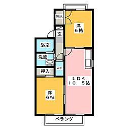 ラ・フレイズ 2LDKの間取図画像