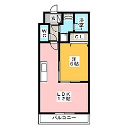GrandColline2 1LDKの間取図画像