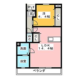 FIGARO 1LDKの間取図画像