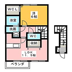 グレイスガーデン 1LDKの間取図画像