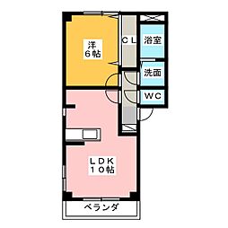 ライフイン・コトー 1LDKの間取図画像