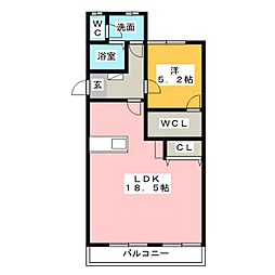 Revive景の宮 1LDKの間取図画像