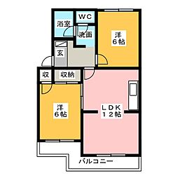 サンティール 3DKの間取図画像