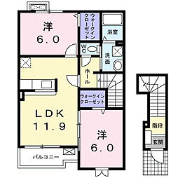 デスパシオ 2LDKの間取図画像