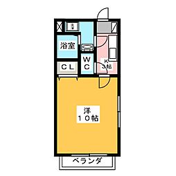 ユートピアマツバラ 1Kの間取図画像