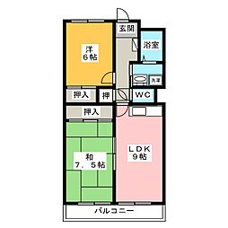 メゾンルミエール 2LDKの間取図画像