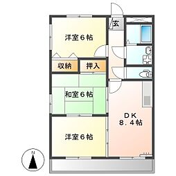 ウィステリア 3LDKの間取図画像