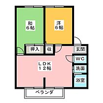 グリーンパークＡ  ｜ 静岡県御殿場市茱萸沢（賃貸アパート2LDK・2階・52.84㎡） その2