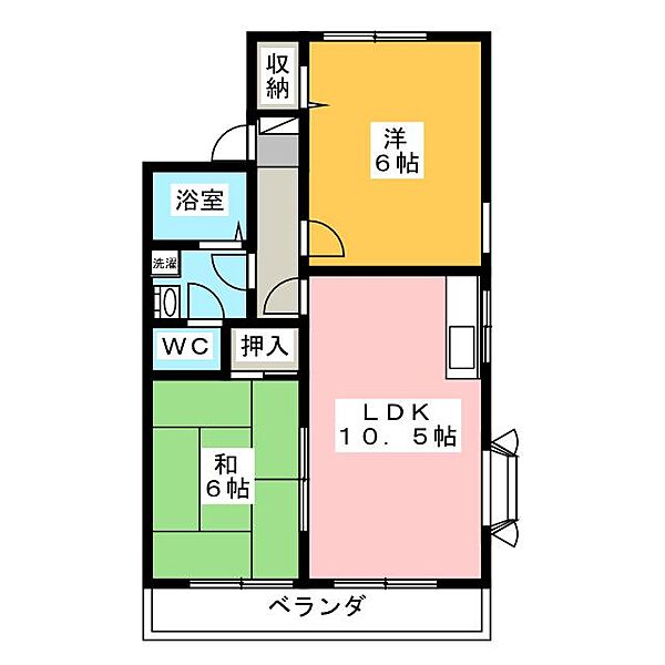 ルミエールはらＡ ｜静岡県駿東郡清水町徳倉(賃貸アパート2LDK・2階・50.40㎡)の写真 その2