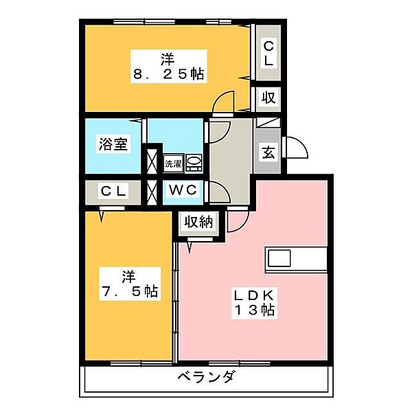 ミルキー　ウェイ ｜静岡県御殿場市萩原(賃貸アパート2LDK・3階・67.23㎡)の写真 その2