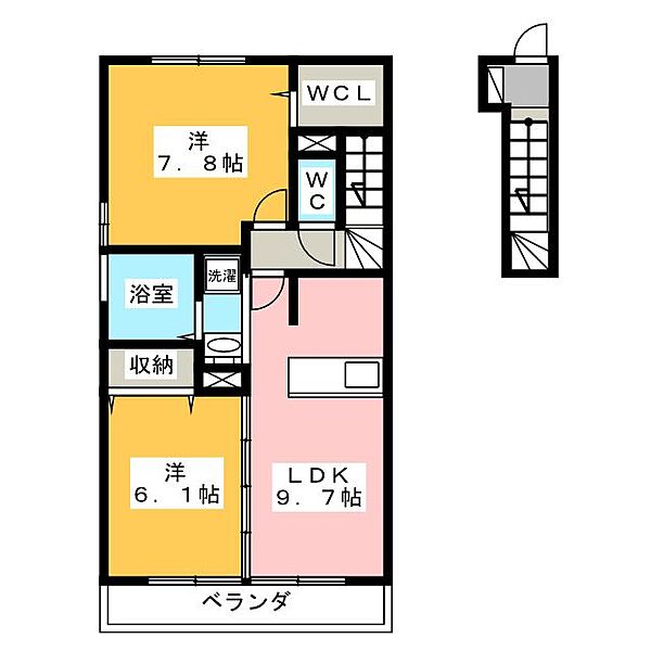 ドルチェ伊豆長岡 ｜静岡県伊豆の国市寺家(賃貸アパート2DK・2階・59.46㎡)の写真 その2