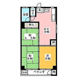 メゾン小野 3DKの間取図画像