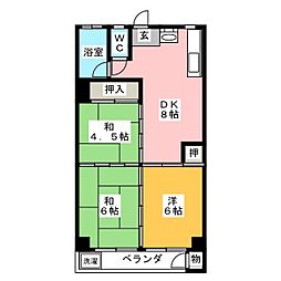メゾン小野 3DKの間取図画像