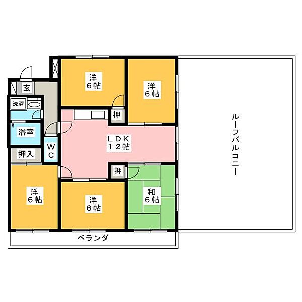 エステート23 ｜岐阜県岐阜市西鶉６丁目(賃貸マンション5LDK・5階・82.00㎡)の写真 その2