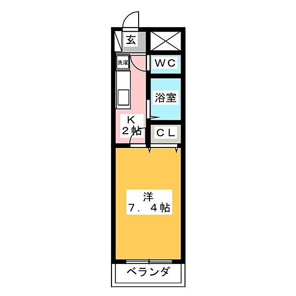 ＰＬＵＳ　O2 ｜岐阜県羽島郡笠松町桜町(賃貸マンション1K・3階・25.60㎡)の写真 その2