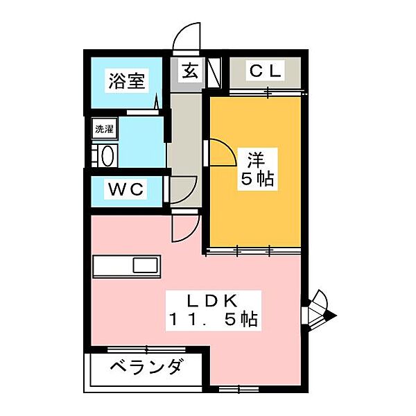 フレシールI ｜岐阜県岐阜市柳津町梅松４丁目(賃貸マンション1LDK・4階・40.00㎡)の写真 その2