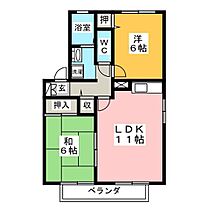 エスポワールシェモアＢ  ｜ 岐阜県羽島郡笠松町長池（賃貸アパート2LDK・2階・53.60㎡） その2