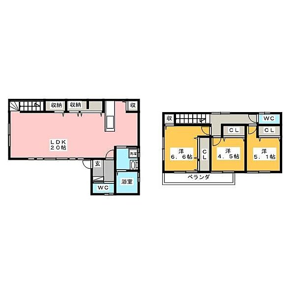 サラティ貸家　A棟 1｜岐阜県岐阜市柳津町丸野２丁目(賃貸一戸建3LDK・1階・111.27㎡)の写真 その2