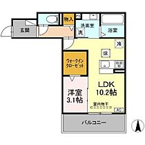 Grand(グラン)／Avan(アバン) Grand102 ｜ 岐阜県羽島郡岐南町下印食３丁目43番地（賃貸アパート1LDK・1階・39.32㎡） その2